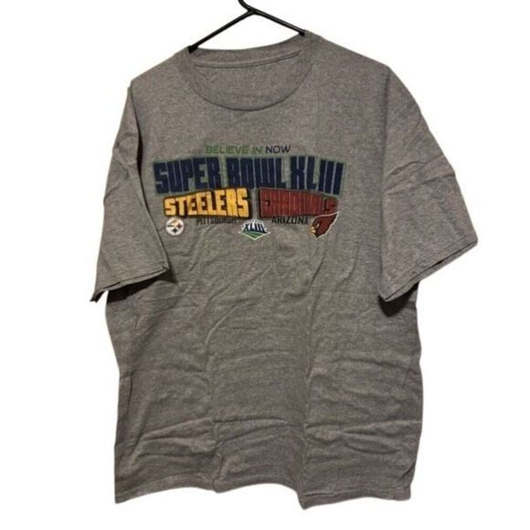 Super Bowl XLIII Pittsburgh Steelers Arizona Cardinals Size XL T-Shirt - Picture 1 of 4